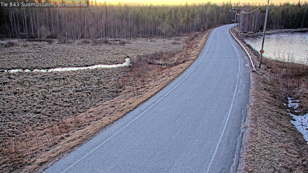 Weather Camera Image Road 843 Suomussalmi, Juntusranta, Suomussalmi, Kainuu