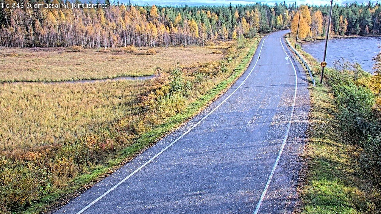 Weather Camera Image Väg 843 Suomussalmi, Juntusranta, Suomussalmi, Kainuu