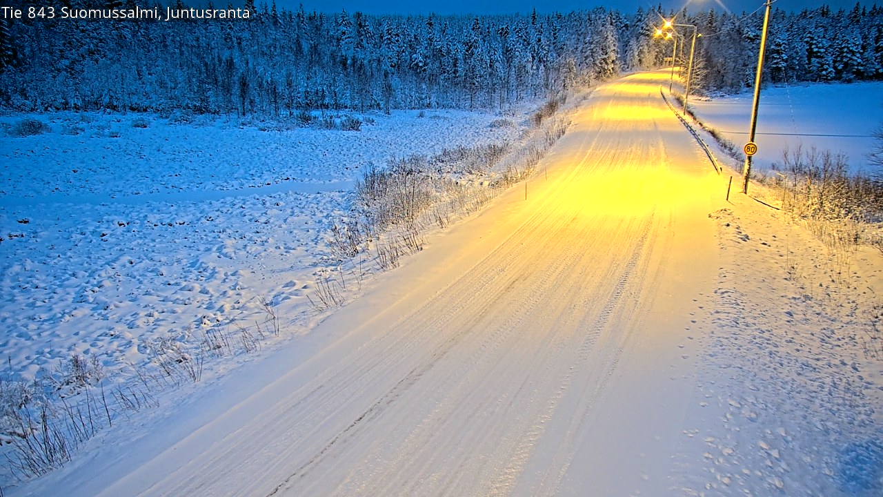 Weather Camera Image Road 843 Suomussalmi, Juntusranta, Suomussalmi, Kainuu