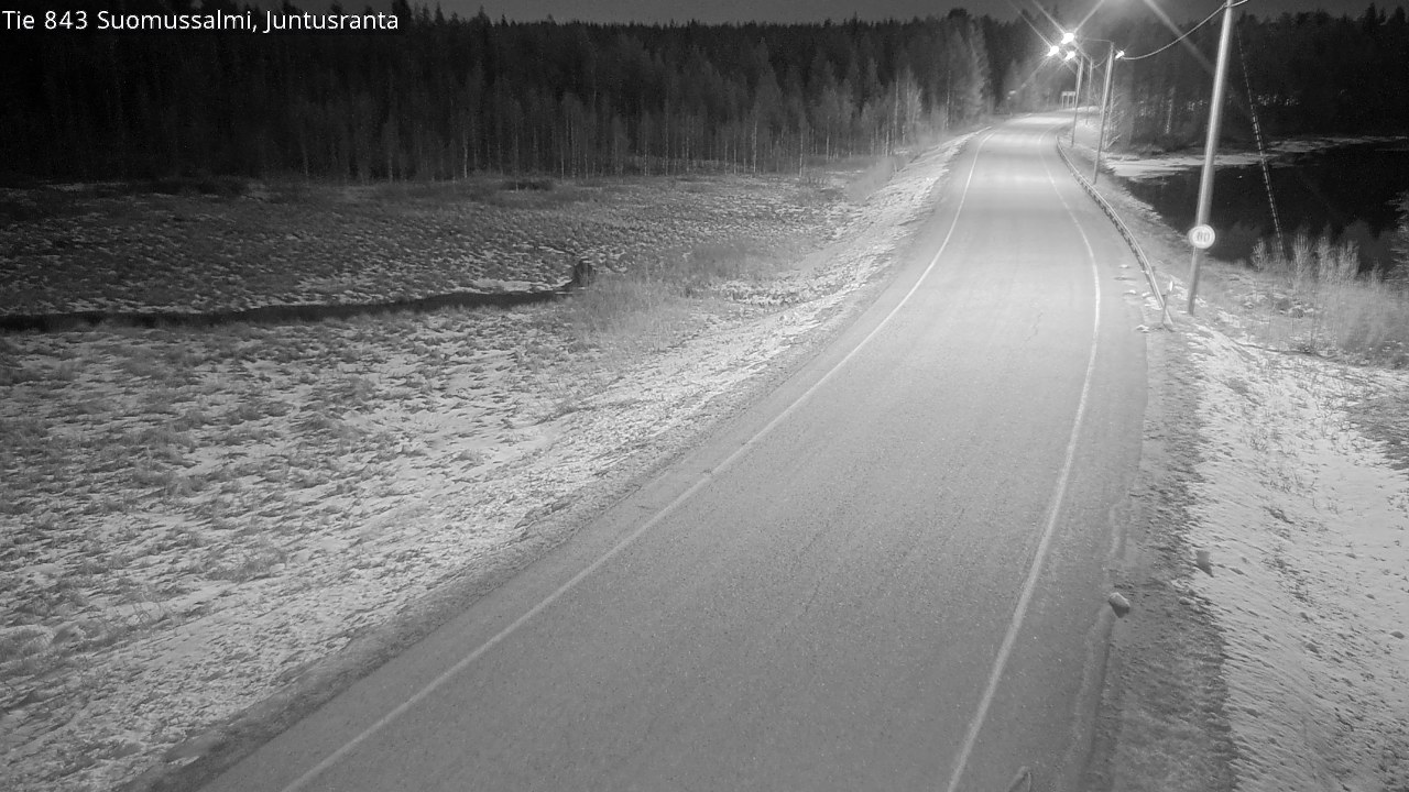 Weather Camera Image Road 843 Suomussalmi, Juntusranta, Suomussalmi, Kainuu