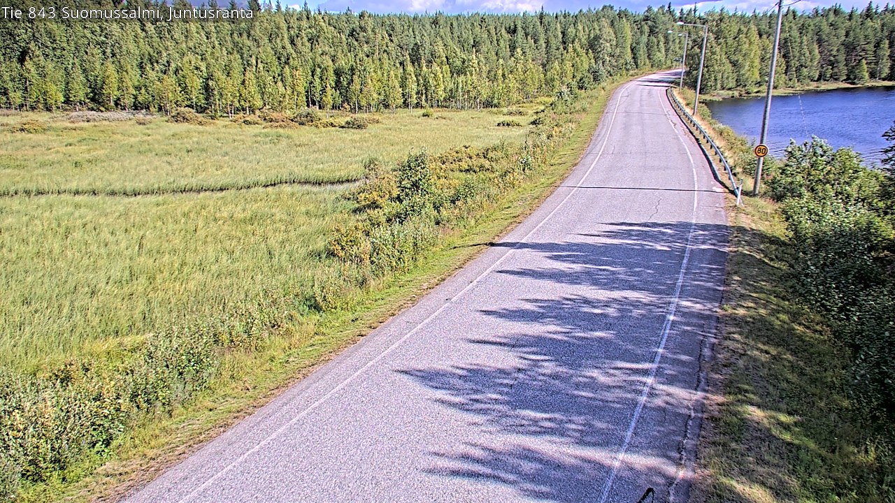 Weather Camera Image Road 843 Suomussalmi, Juntusranta, Suomussalmi, Kainuu