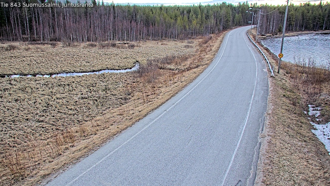 Weather Camera Image Väg 843 Suomussalmi, Juntusranta, Suomussalmi, Kainuu