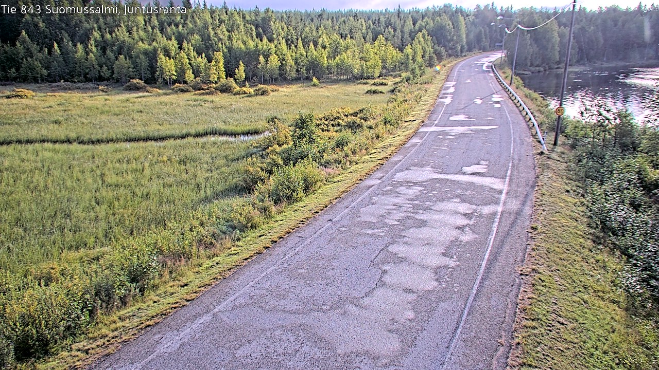 Weather Camera Image Väg 843 Suomussalmi, Juntusranta, Suomussalmi, Kainuu