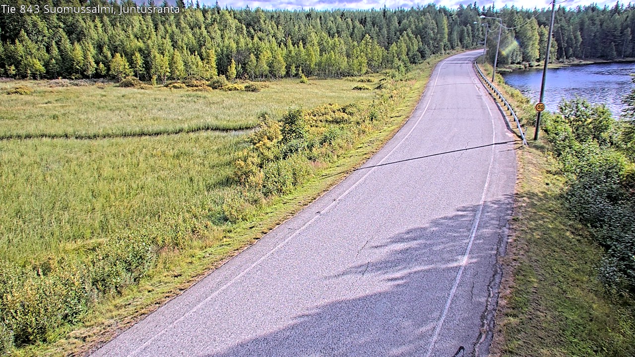 Weather Camera Image Väg 843 Suomussalmi, Juntusranta, Suomussalmi, Kainuu