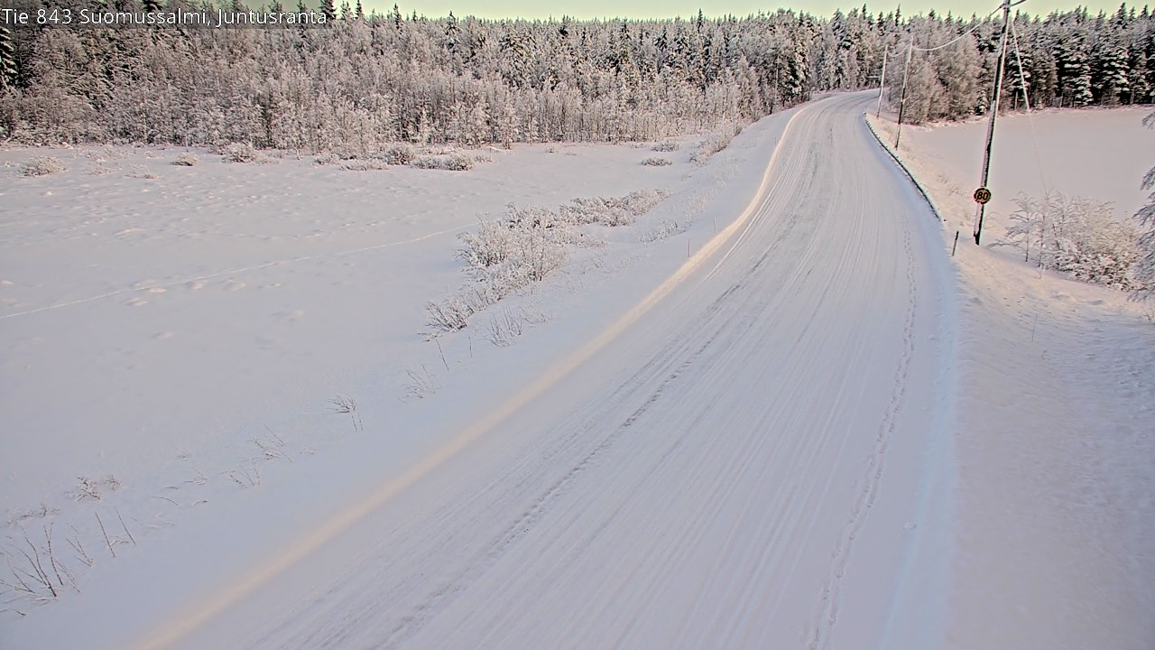 Weather Camera Image Road 843 Suomussalmi, Juntusranta, Suomussalmi, Kainuu