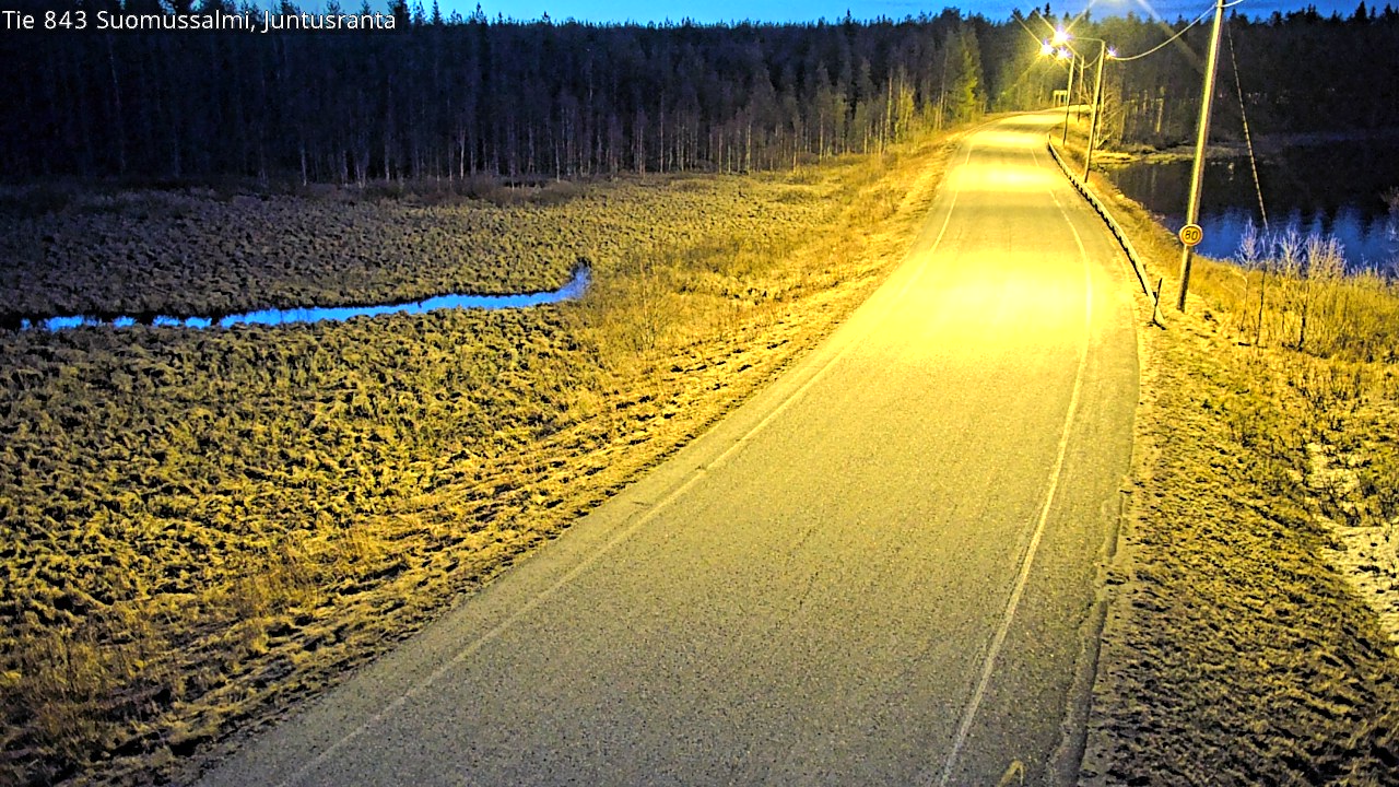 Weather Camera Image Road 843 Suomussalmi, Juntusranta, Suomussalmi, Kainuu