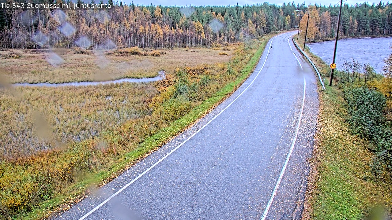 Weather Camera Image Väg 843 Suomussalmi, Juntusranta, Suomussalmi, Kainuu