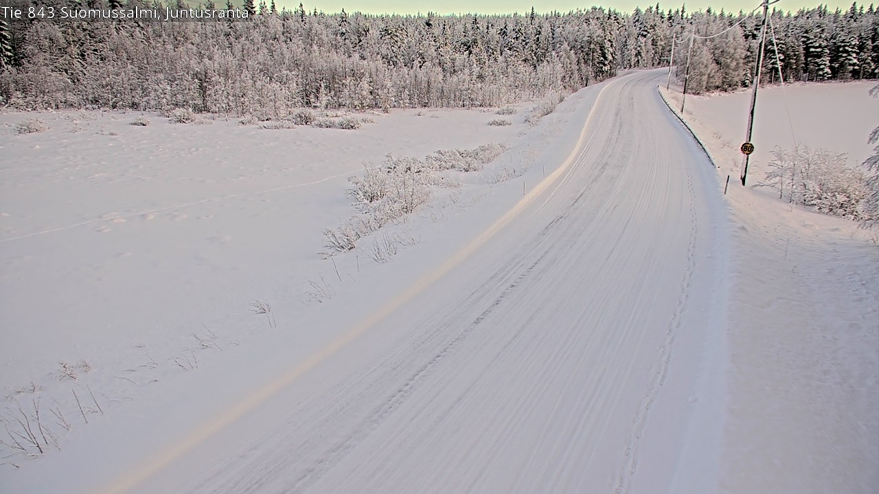 Weather Camera Image Road 843 Suomussalmi, Juntusranta, Suomussalmi, Kainuu