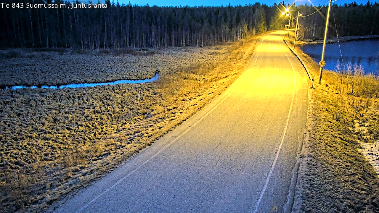 Weather Camera Image Road 843 Suomussalmi, Juntusranta, Suomussalmi, Kainuu