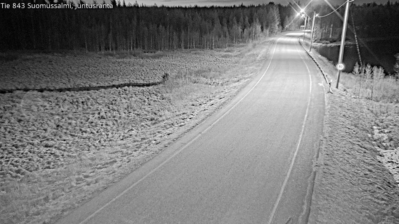 Weather Camera Image Road 843 Suomussalmi, Juntusranta, Suomussalmi, Kainuu