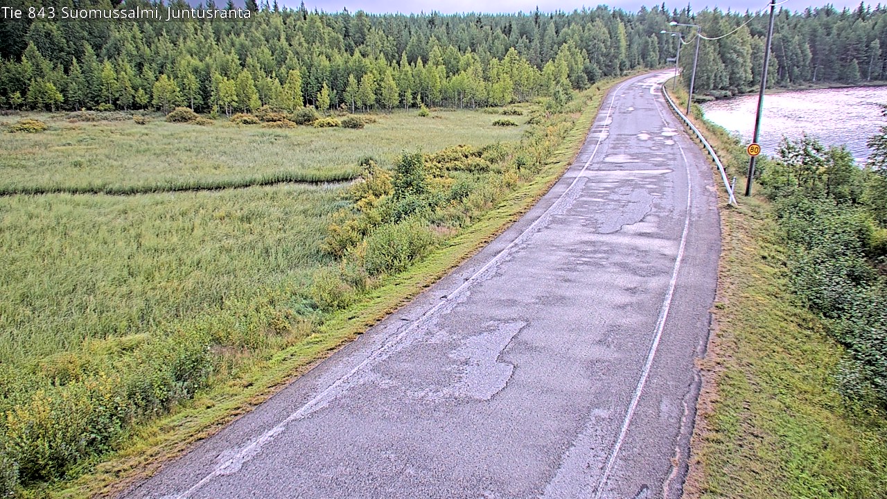 Weather Camera Image Väg 843 Suomussalmi, Juntusranta, Suomussalmi, Kainuu