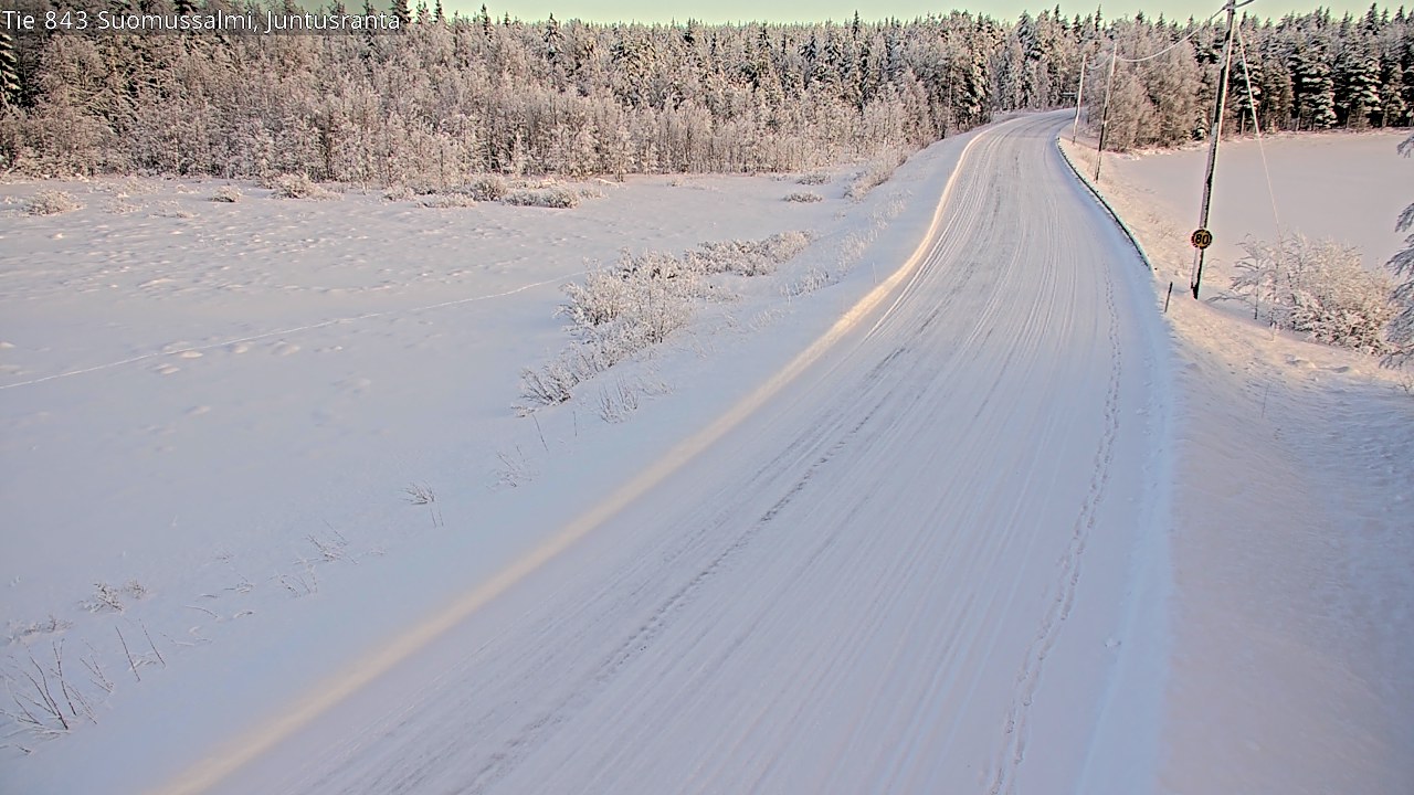 Weather Camera Image Road 843 Suomussalmi, Juntusranta, Suomussalmi, Kainuu