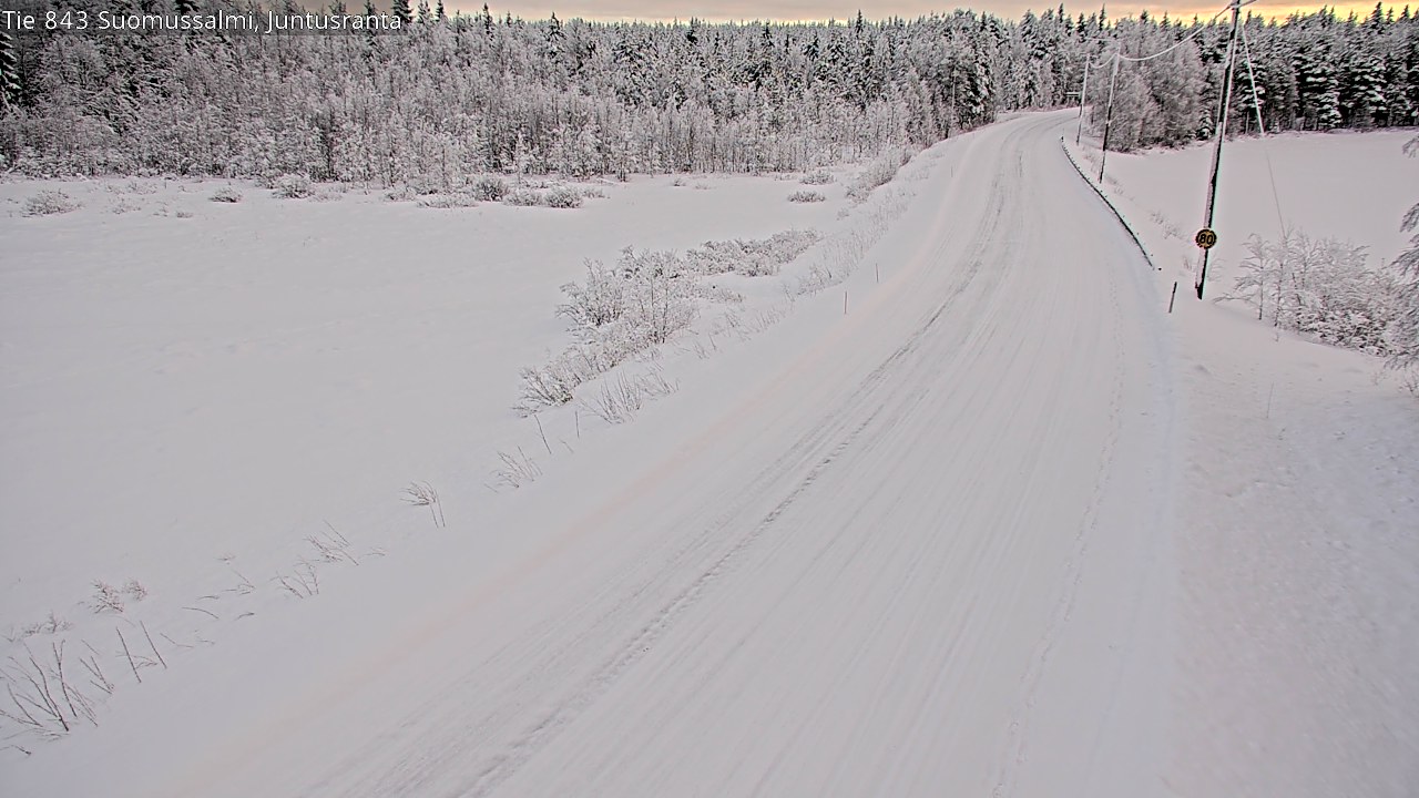 Weather Camera Image Road 843 Suomussalmi, Juntusranta, Suomussalmi, Kainuu