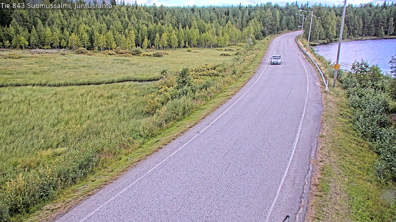 Weather Camera Image Road 843 Suomussalmi, Juntusranta, Suomussalmi, Kainuu