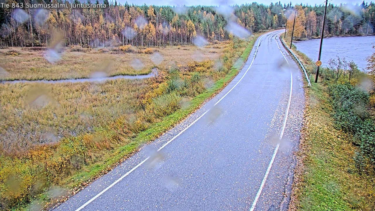 Weather Camera Image Väg 843 Suomussalmi, Juntusranta, Suomussalmi, Kainuu