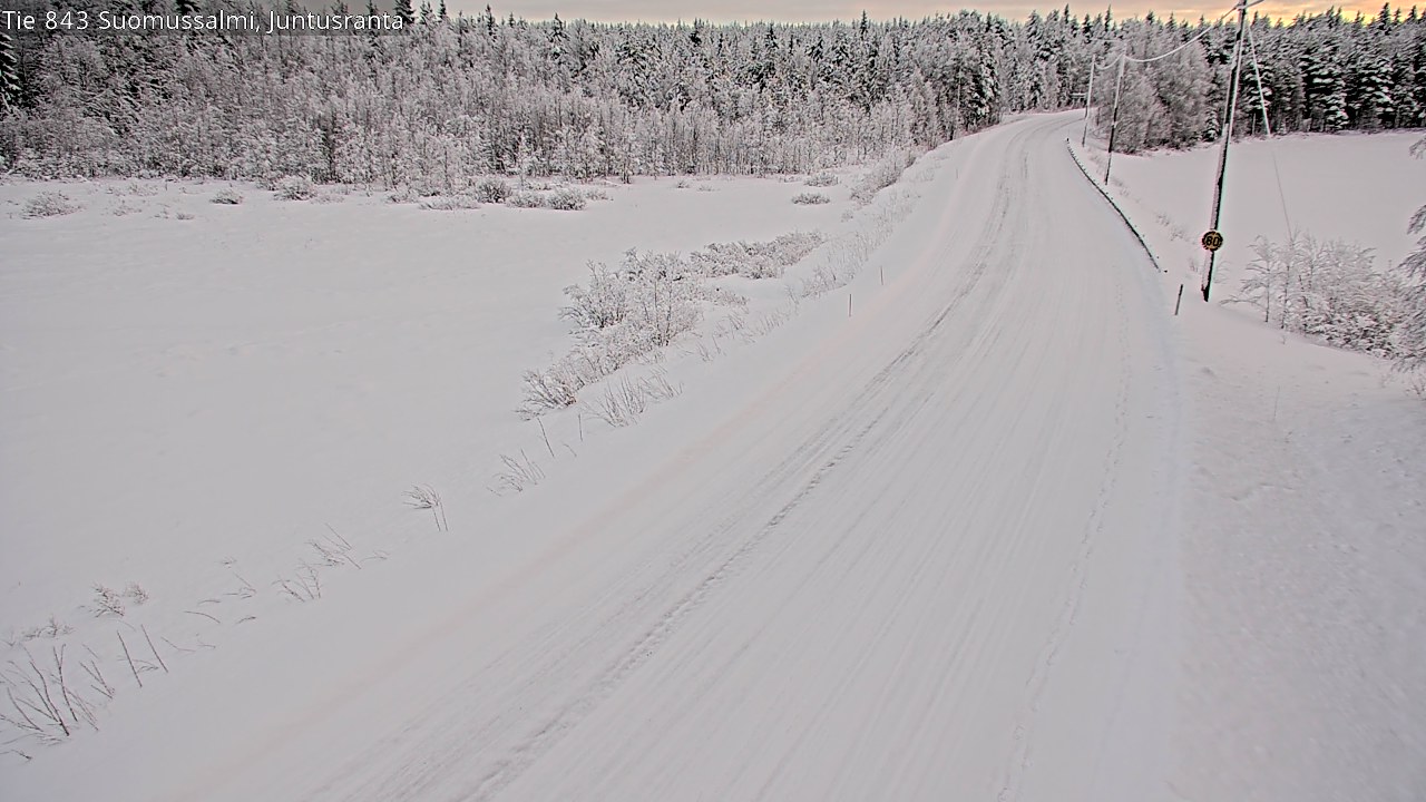 Weather Camera Image Road 843 Suomussalmi, Juntusranta, Suomussalmi, Kainuu