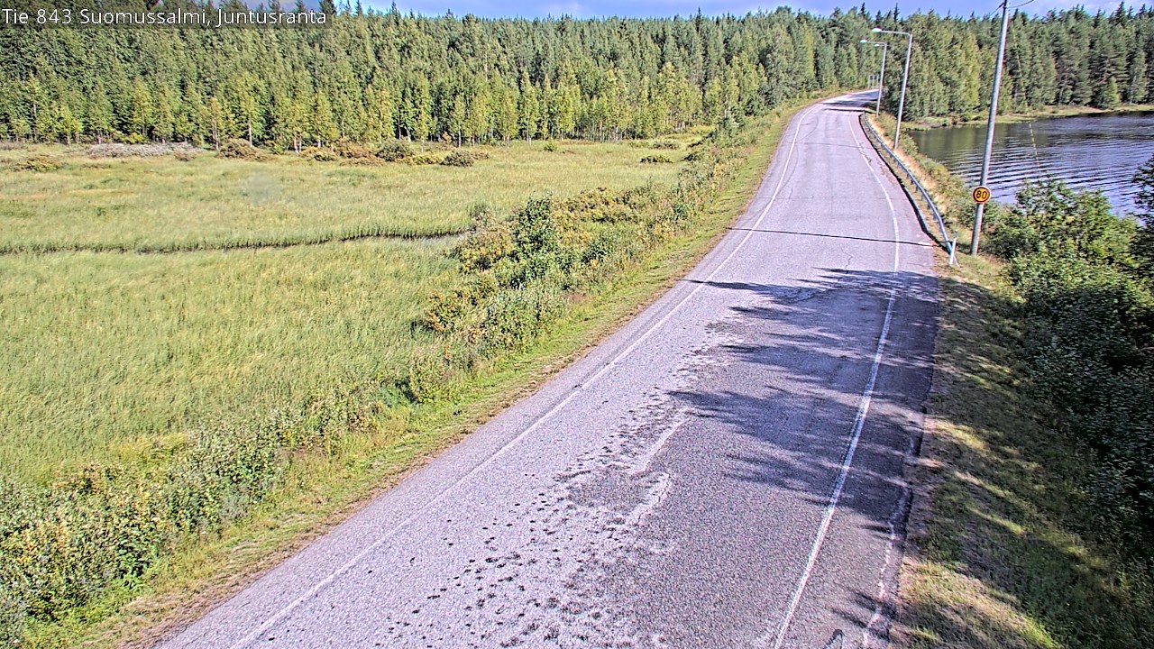 Weather Camera Image Road 843 Suomussalmi, Juntusranta, Suomussalmi, Kainuu