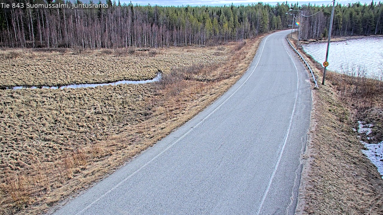 Weather Camera Image Väg 843 Suomussalmi, Juntusranta, Suomussalmi, Kainuu