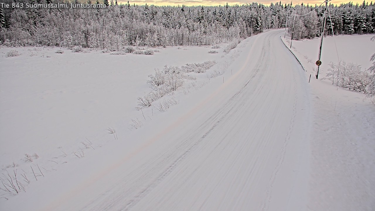 Weather Camera Image Road 843 Suomussalmi, Juntusranta, Suomussalmi, Kainuu