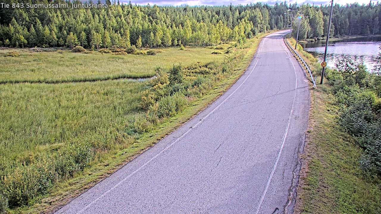 Weather Camera Image Väg 843 Suomussalmi, Juntusranta, Suomussalmi, Kainuu