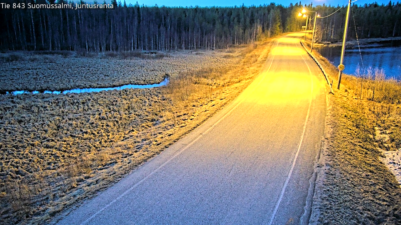 Weather Camera Image Road 843 Suomussalmi, Juntusranta, Suomussalmi, Kainuu
