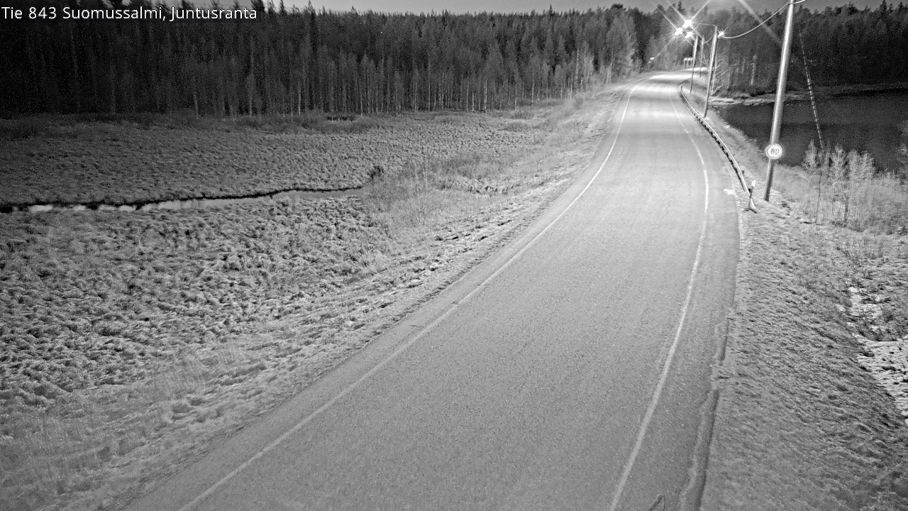 Weather Camera Image Road 843 Suomussalmi, Juntusranta, Suomussalmi, Kainuu