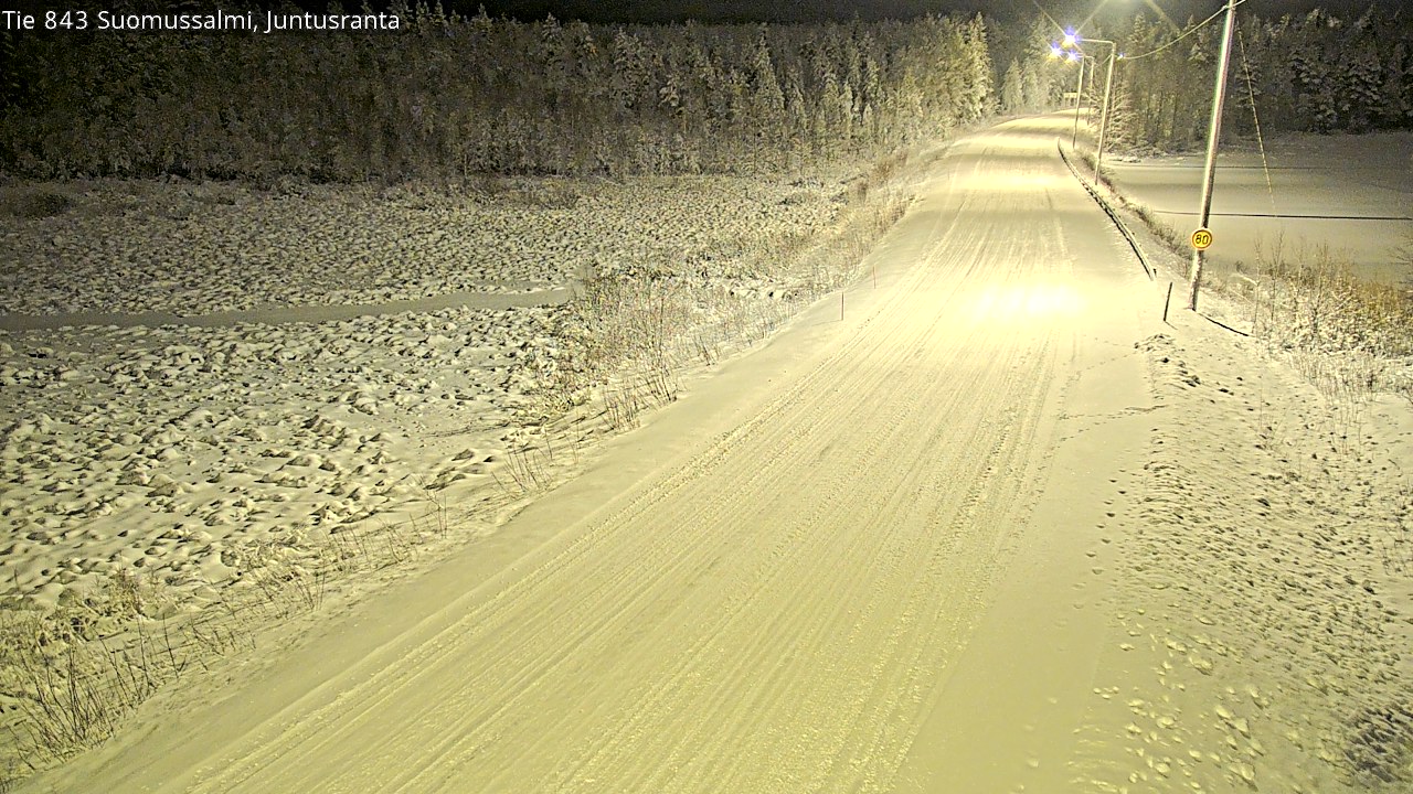 Weather Camera Image Road 843 Suomussalmi, Juntusranta, Suomussalmi, Kainuu