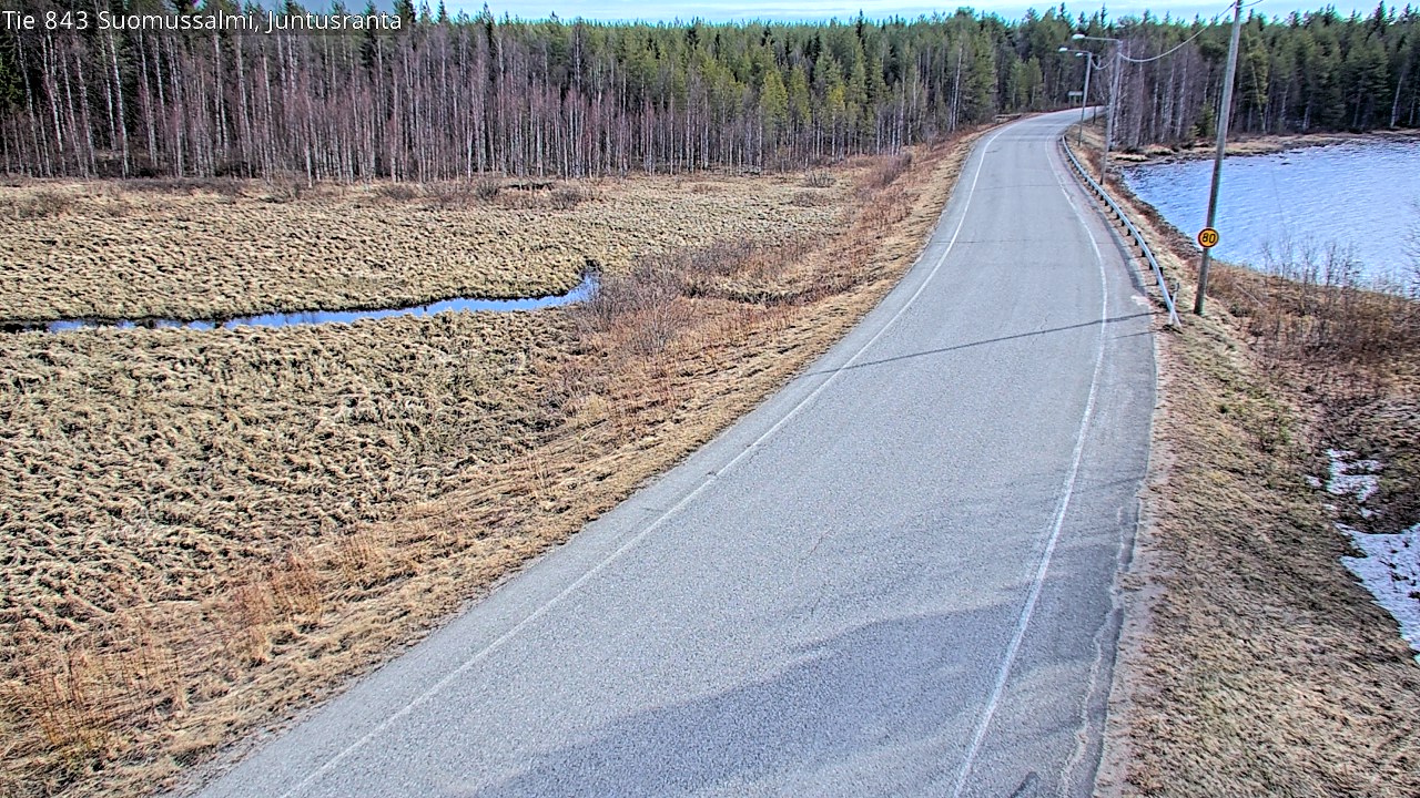 Weather Camera Image Väg 843 Suomussalmi, Juntusranta, Suomussalmi, Kainuu