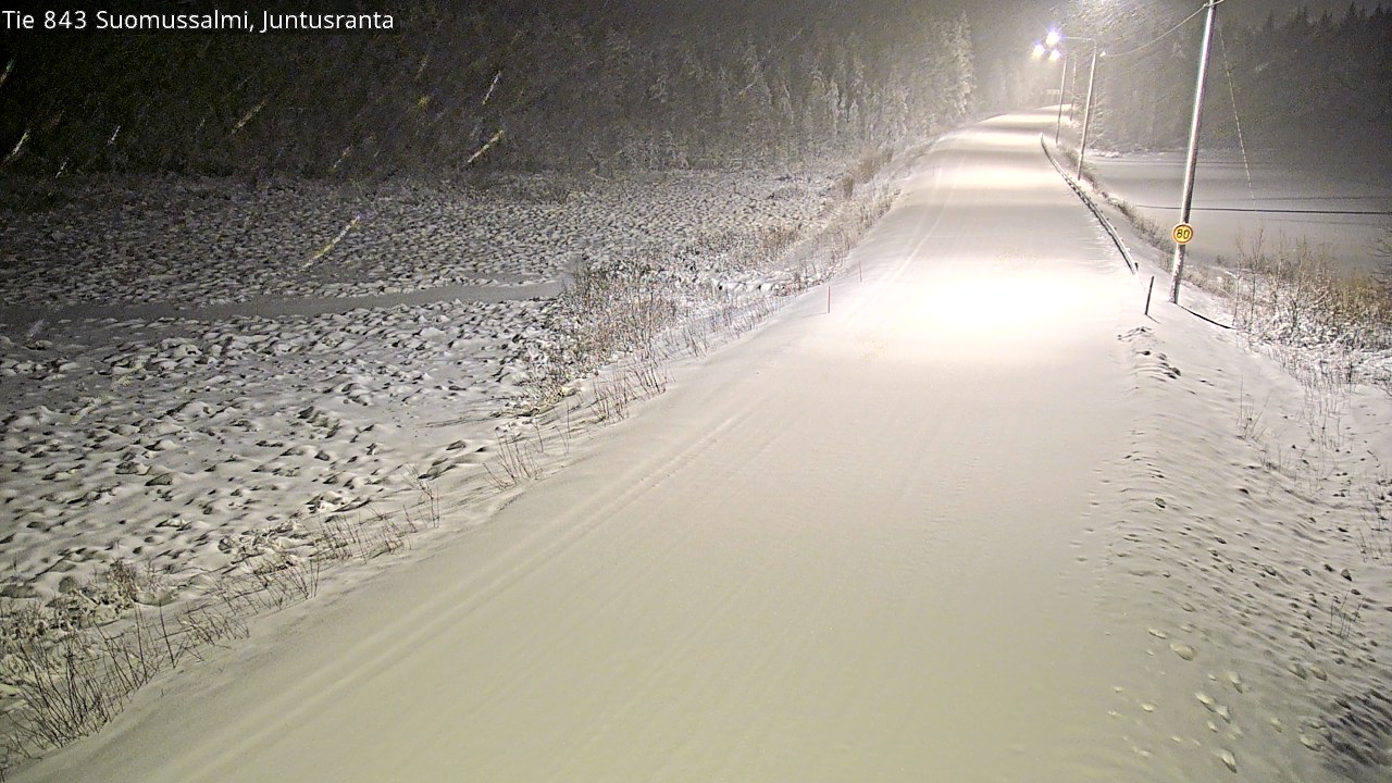 Weather Camera Image Road 843 Suomussalmi, Juntusranta, Suomussalmi, Kainuu