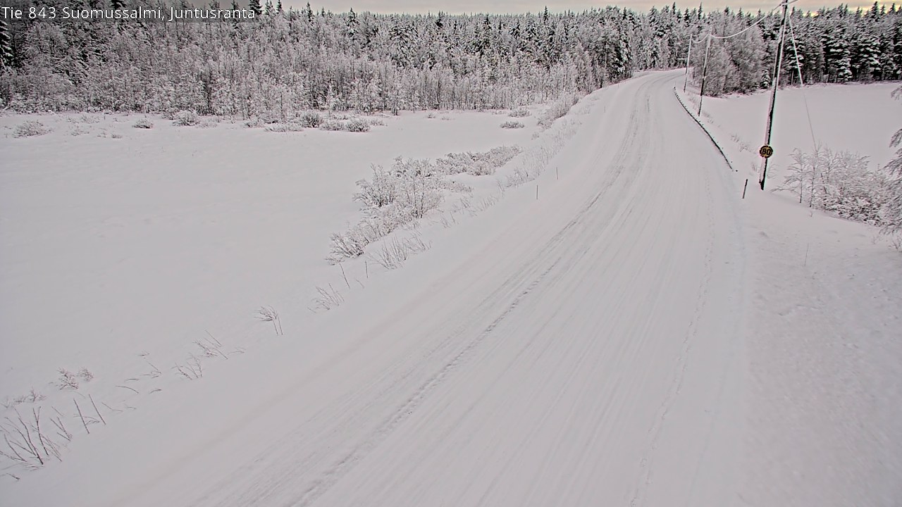 Weather Camera Image Road 843 Suomussalmi, Juntusranta, Suomussalmi, Kainuu