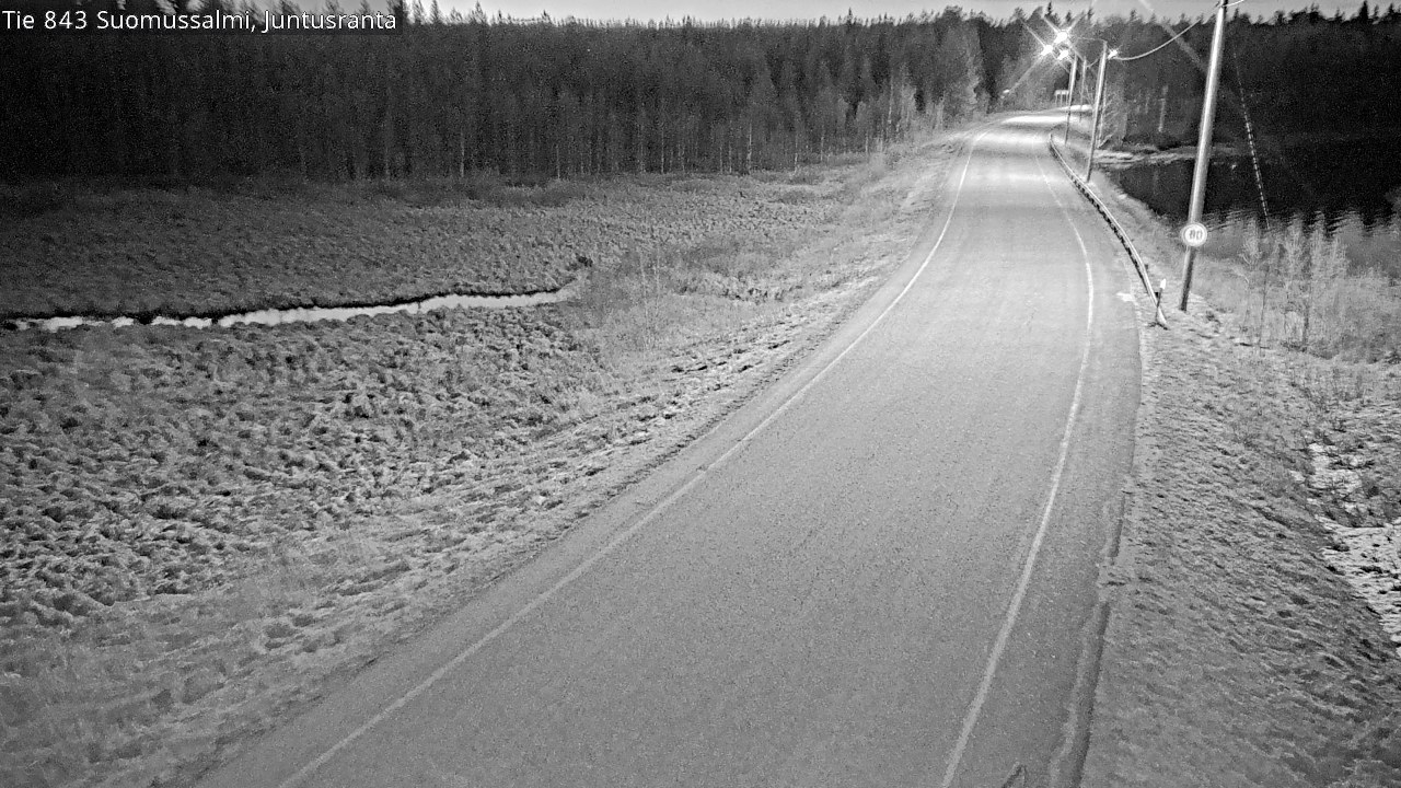 Weather Camera Image Road 843 Suomussalmi, Juntusranta, Suomussalmi, Kainuu
