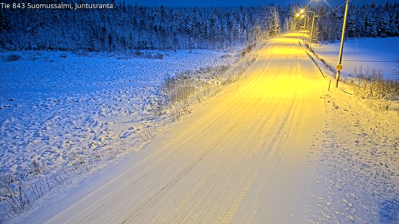 Weather Camera Image Road 843 Suomussalmi, Juntusranta, Suomussalmi, Kainuu