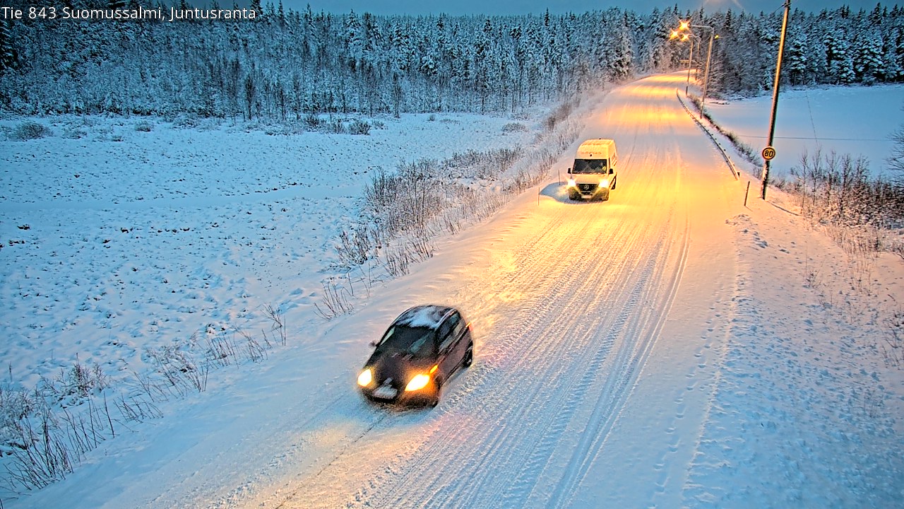 Weather Camera Image Road 843 Suomussalmi, Juntusranta, Suomussalmi, Kainuu