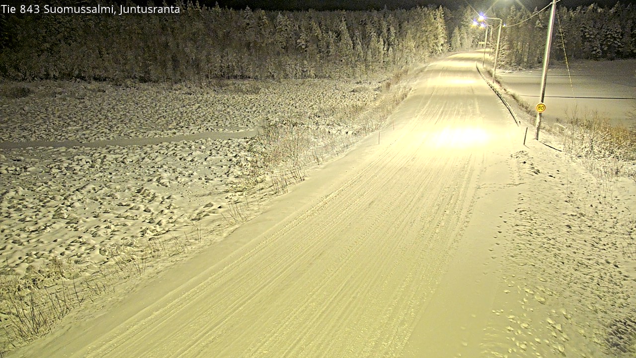 Weather Camera Image Road 843 Suomussalmi, Juntusranta, Suomussalmi, Kainuu