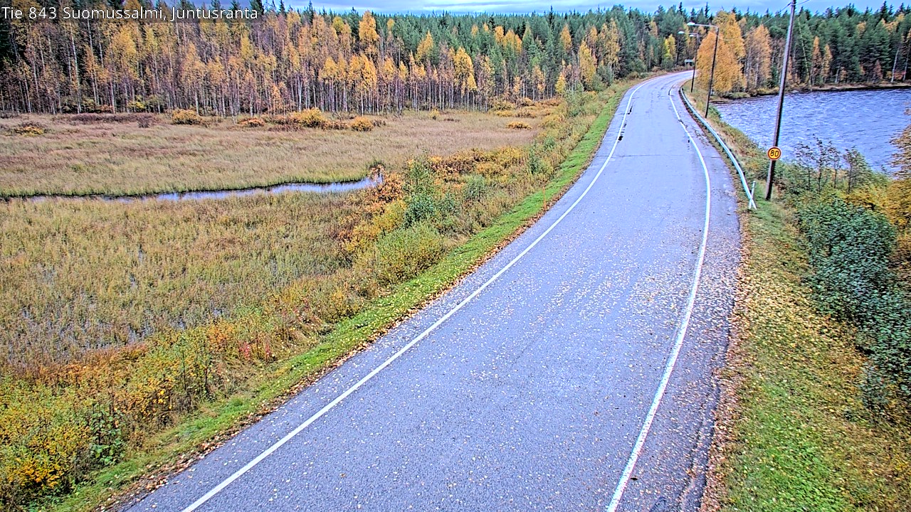 Weather Camera Image Väg 843 Suomussalmi, Juntusranta, Suomussalmi, Kainuu