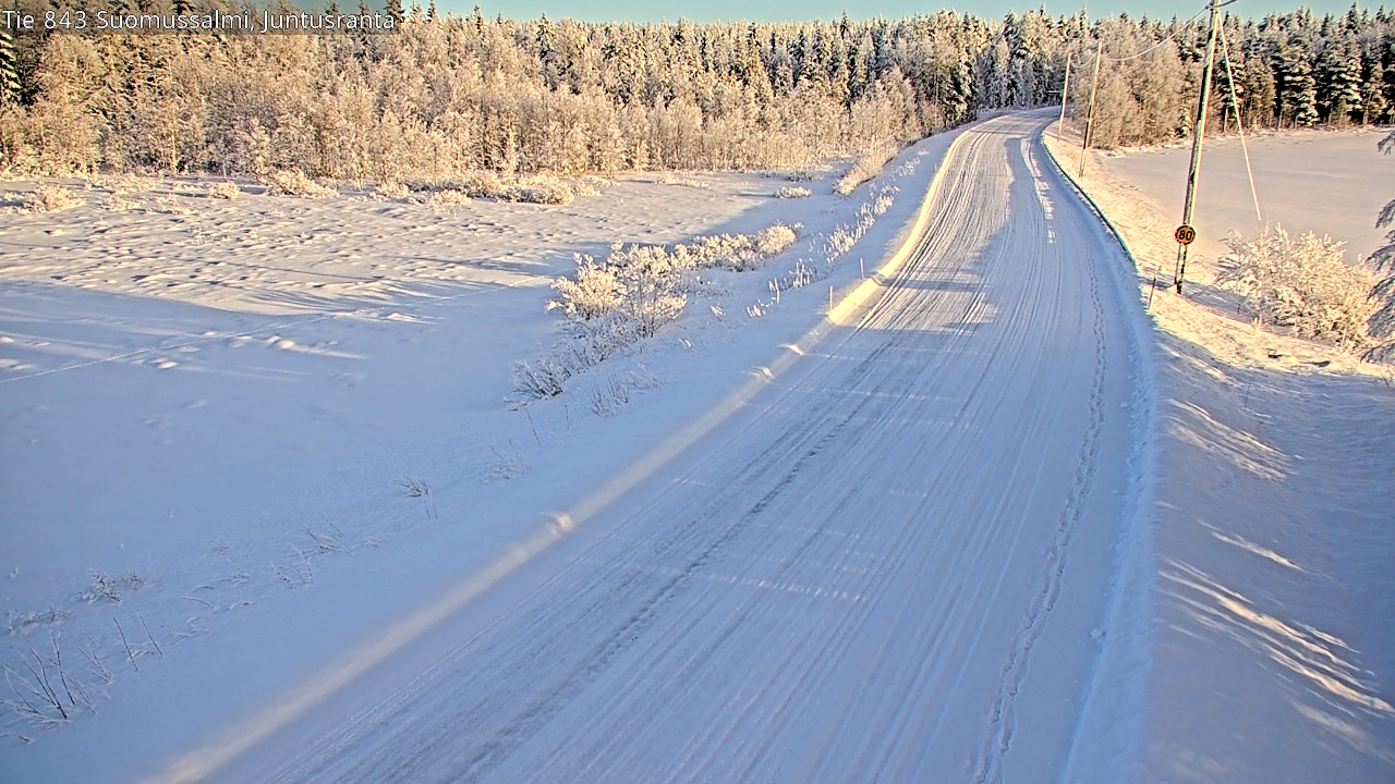 Weather Camera Image Road 843 Suomussalmi, Juntusranta, Suomussalmi, Kainuu