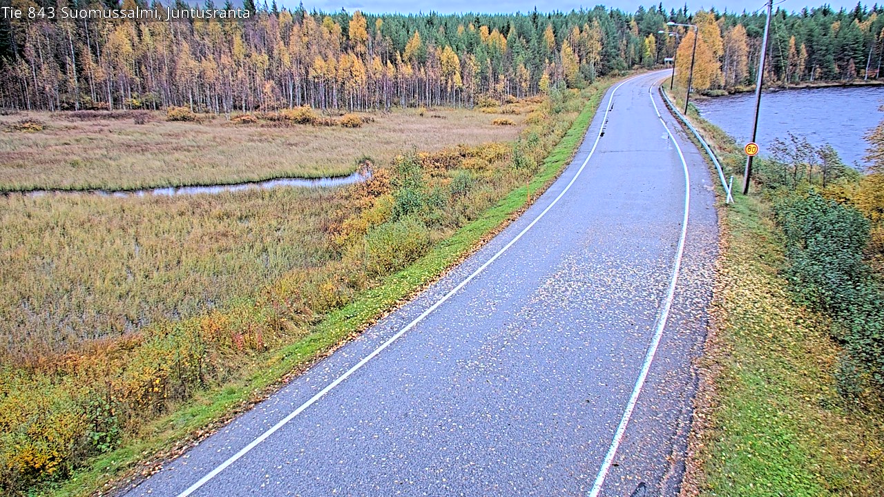 Weather Camera Image Väg 843 Suomussalmi, Juntusranta, Suomussalmi, Kainuu