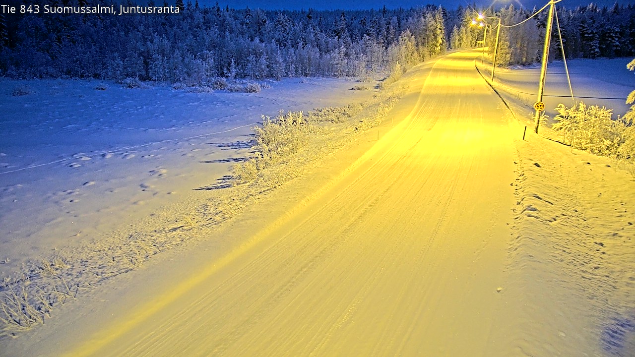 Kelikamerat Kuva Tie 843 Suomussalmi, Juntusranta, Suomussalmi, Kainuu