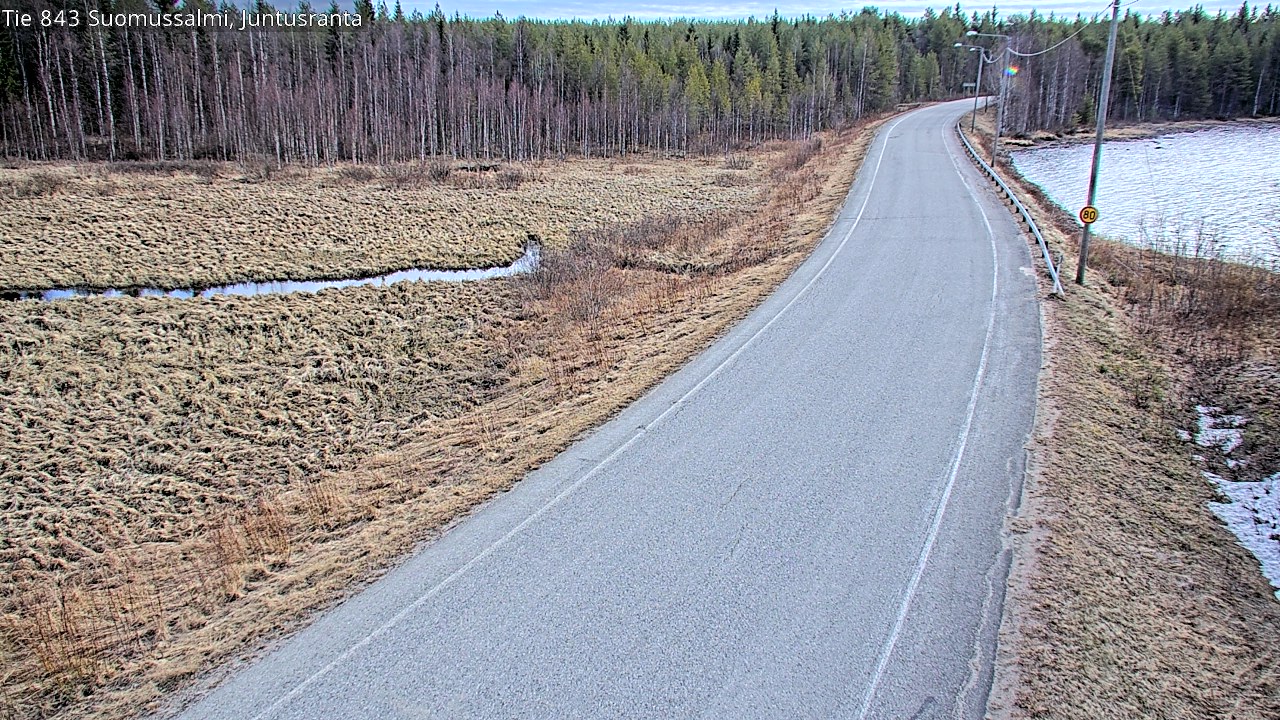 Weather Camera Image Väg 843 Suomussalmi, Juntusranta, Suomussalmi, Kainuu