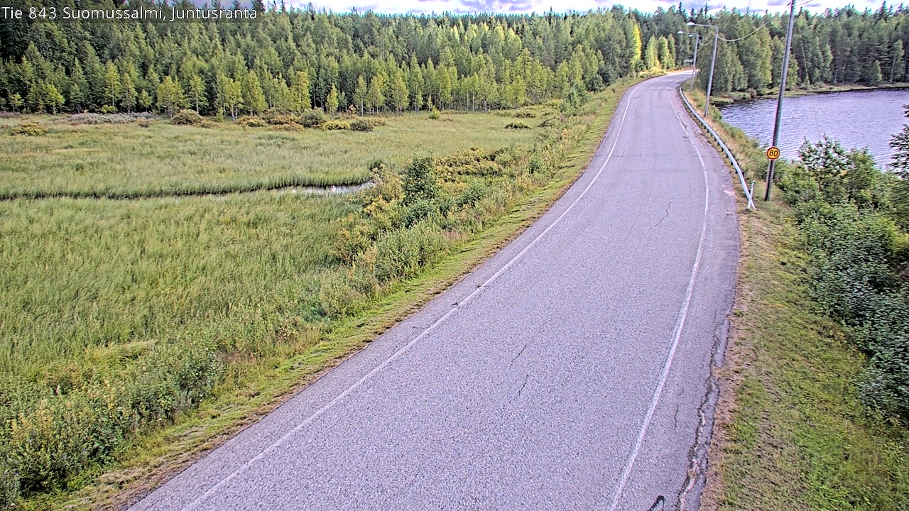 Weather Camera Image Väg 843 Suomussalmi, Juntusranta, Suomussalmi, Kainuu