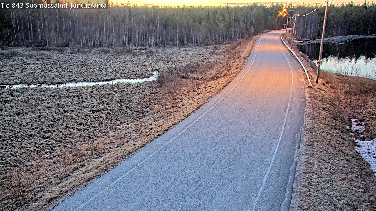Weather Camera Image Road 843 Suomussalmi, Juntusranta, Suomussalmi, Kainuu
