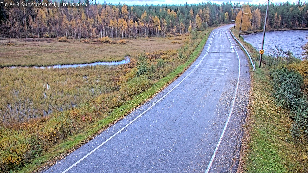 Weather Camera Image Väg 843 Suomussalmi, Juntusranta, Suomussalmi, Kainuu
