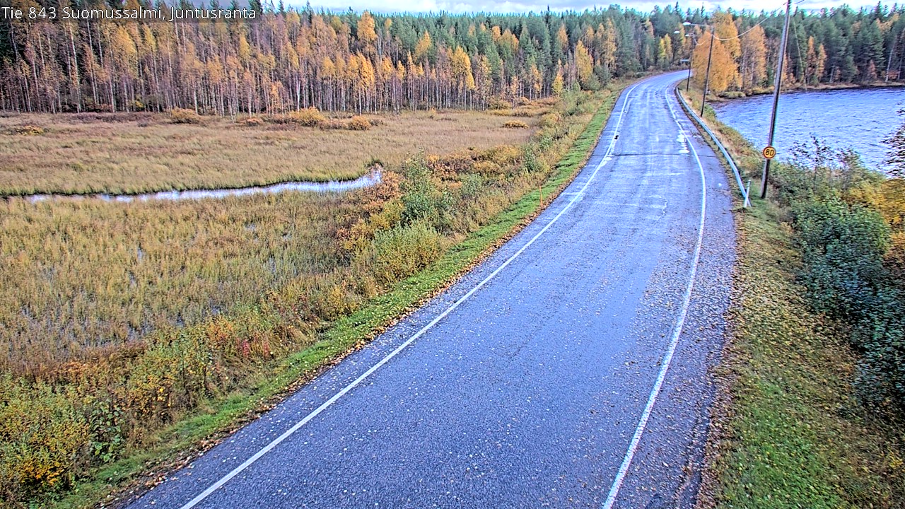 Weather Camera Image Väg 843 Suomussalmi, Juntusranta, Suomussalmi, Kainuu