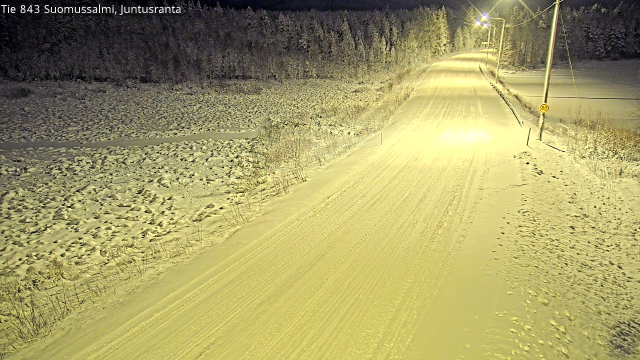 Weather Camera Image Road 843 Suomussalmi, Juntusranta, Suomussalmi, Kainuu