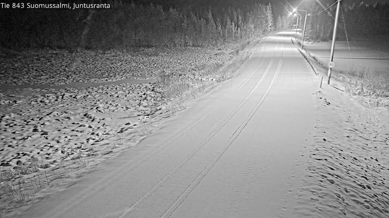 Weather Camera Image Road 843 Suomussalmi, Juntusranta, Suomussalmi, Kainuu