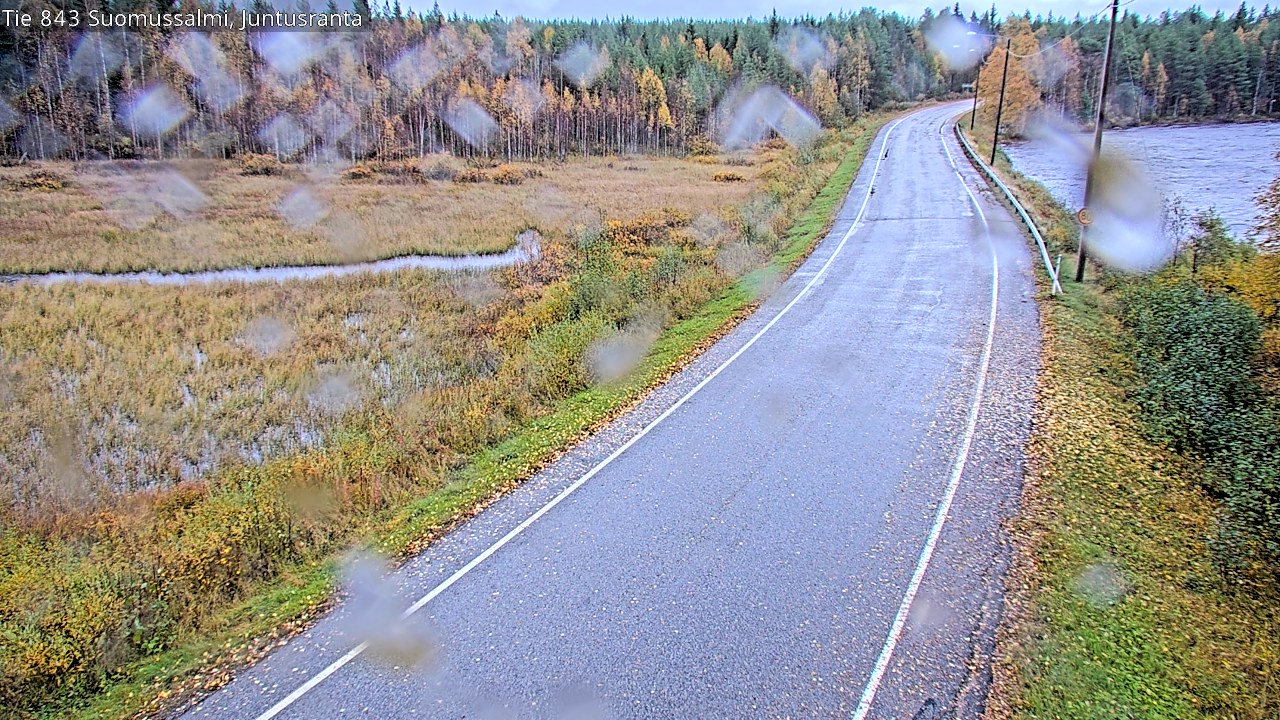 Weather Camera Image Väg 843 Suomussalmi, Juntusranta, Suomussalmi, Kainuu