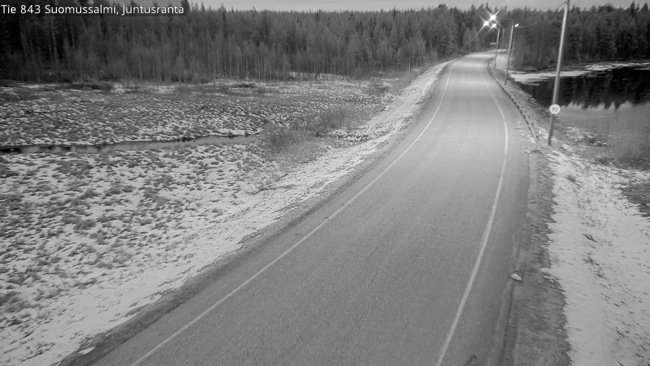 Weather Camera Image Väg 843 Suomussalmi, Juntusranta, Suomussalmi, Kainuu