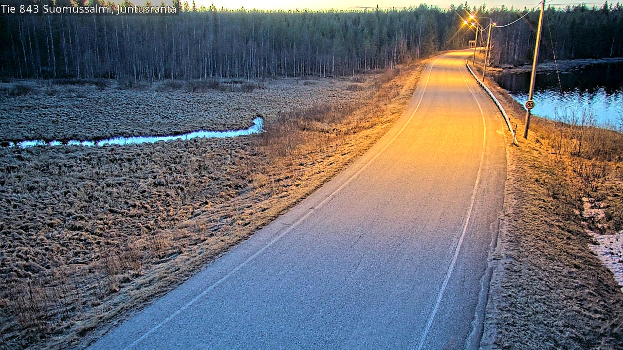 Weather Camera Image Road 843 Suomussalmi, Juntusranta, Suomussalmi, Kainuu