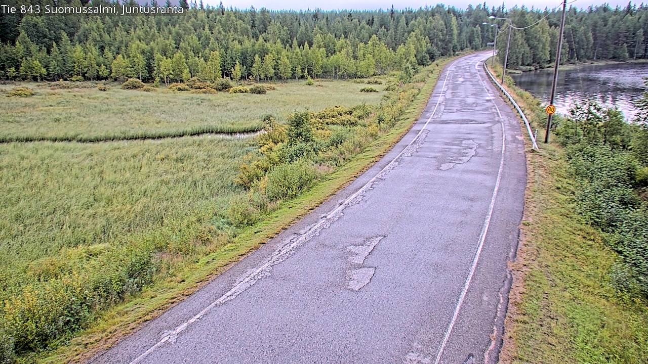 Weather Camera Image Road 843 Suomussalmi, Juntusranta, Suomussalmi, Kainuu