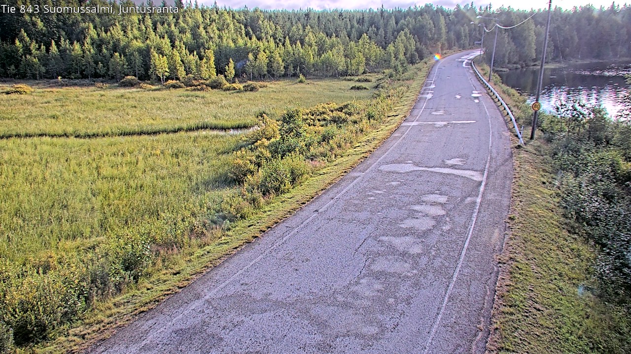 Weather Camera Image Väg 843 Suomussalmi, Juntusranta, Suomussalmi, Kainuu